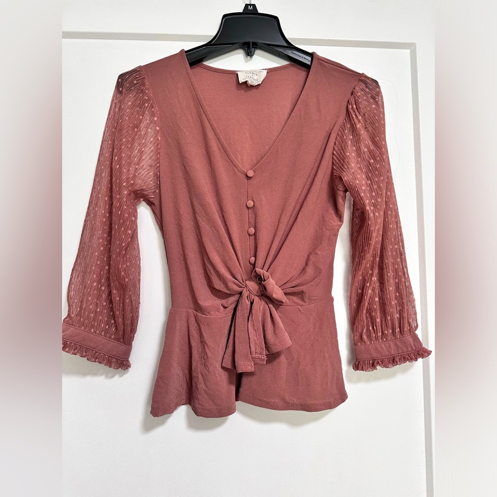 dusty rose blouse